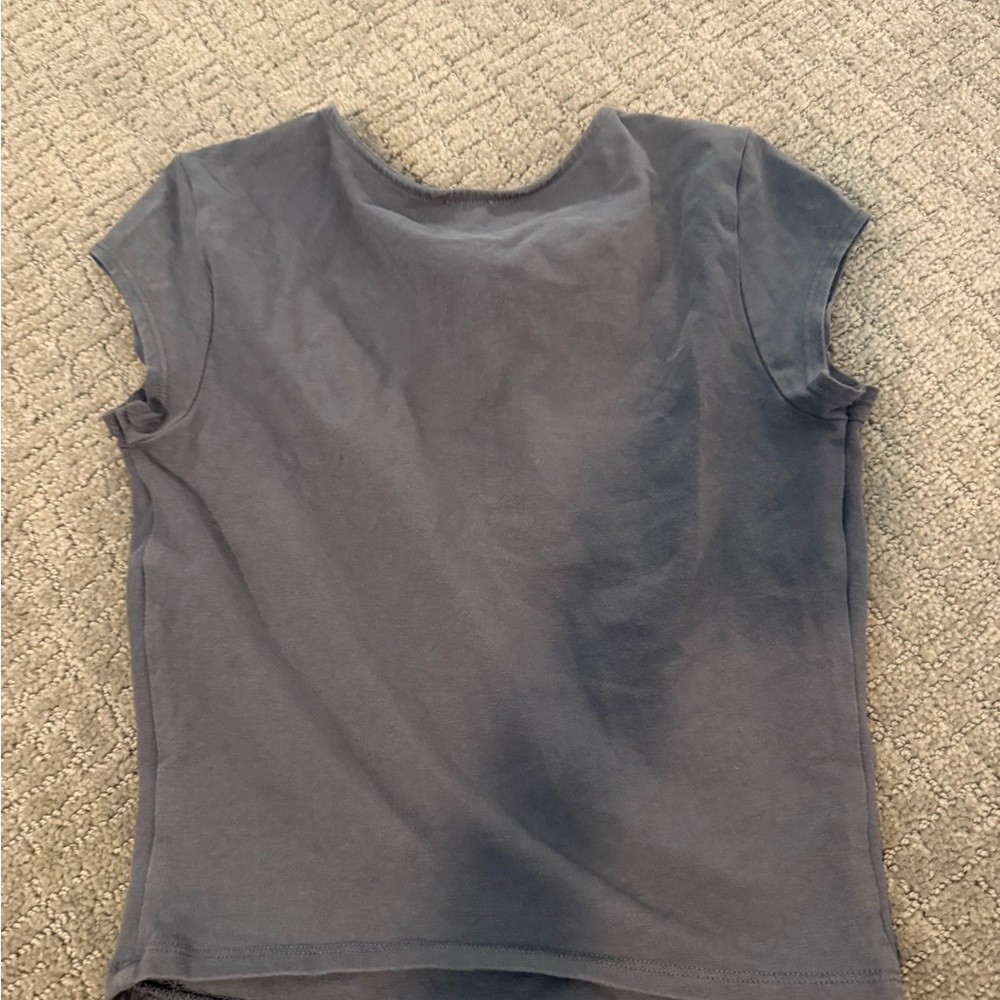 Garage Women’s Square Neck Short Sleeve Top - gray - Picture 2 of 3